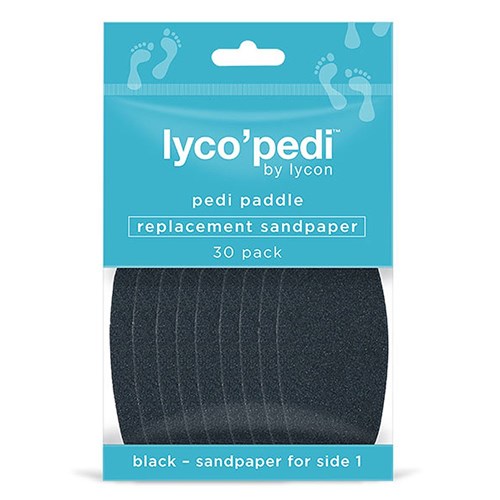 Replacement Sandpaper For Pedi Paddle(15 Coarse 15 Fine)  30 pack 